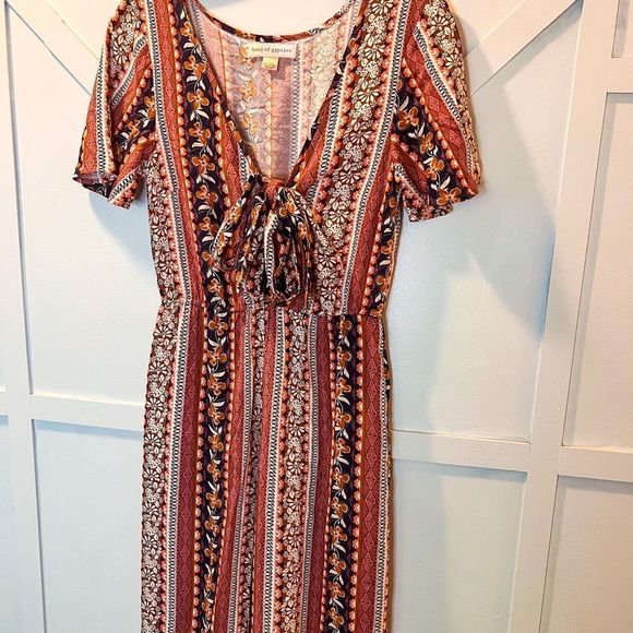 Band of Gypsies floral striped jumpsuit / romper Size Small. - Picture 3 of 9